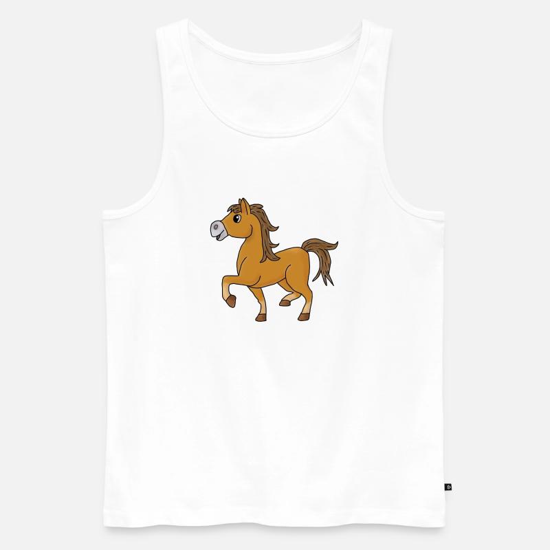 Brauner - Männer Premium Bio Tank Top - Weiß