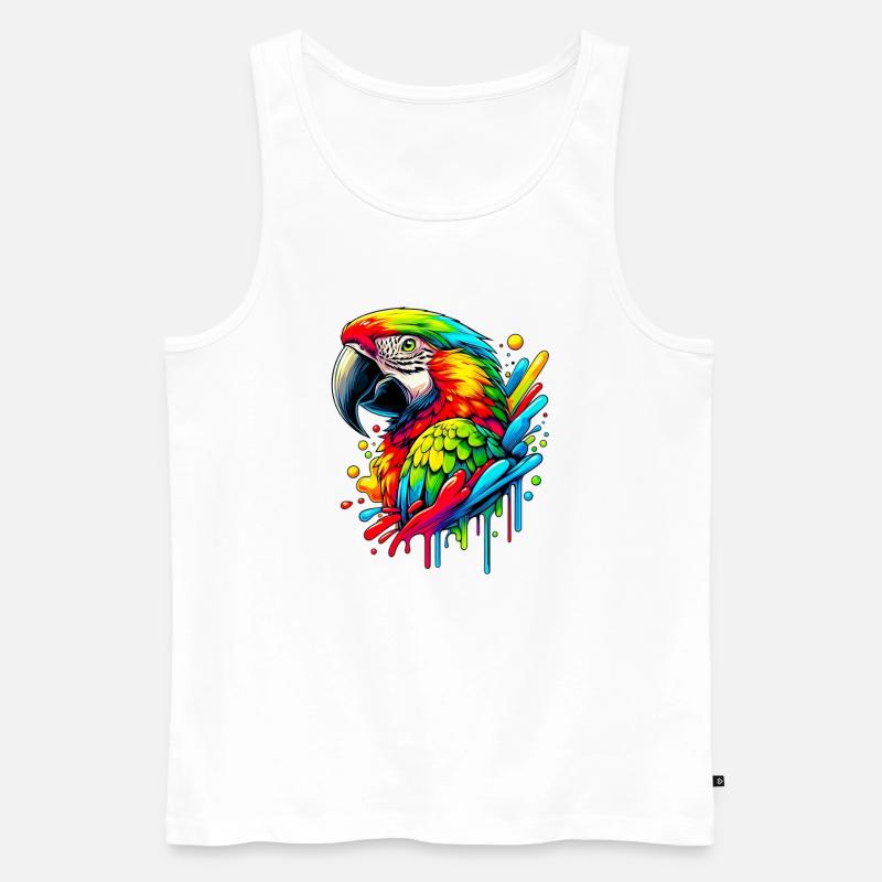 Papagei - Männer Premium Bio Tank Top - Weiß