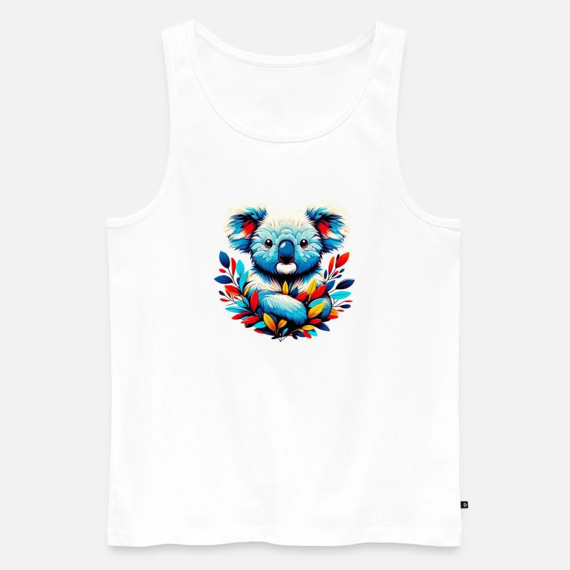 Koala - Männer Premium Bio Tank Top - Weiß