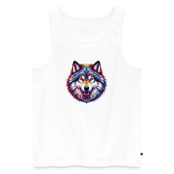 Loup - Débardeur bio Premium Homme - blanc - Devant - Michal (187cm)
