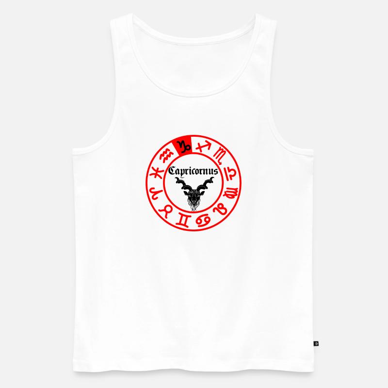 Zwölf Sternzeichen Steinbock Steinbock - Männer Premium Bio Tank Top - Weiß