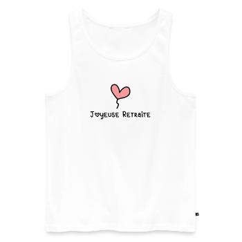 Happy retirement - Men's Premium Organic Tank Top - white - Front - Michal (187cm)
