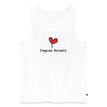 RETIREMENT. HAPPY RETIREMENT. HAPPY RETIREMENT - Men's Premium Organic Tank Top - white - Front - Michal (187cm)