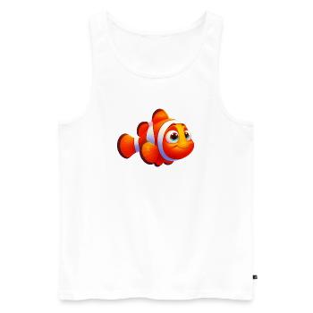 Poisson-clown - Débardeur bio Premium Homme - blanc - Devant - Michal (187cm)