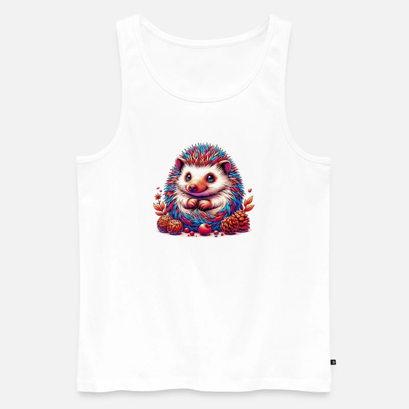 Igel - Männer Premium Bio Tank Top - Weiß