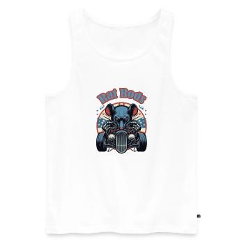 Ratsking Ratlook Shirt – Rustic Custom Style - Men's Premium Organic Tank Top - white - Front - AI Model Male 178 light (178cm)