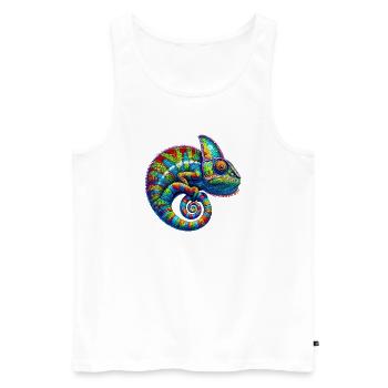 Caméléon - Débardeur bio Premium Homme - blanc - Devant - Michal (187cm)
