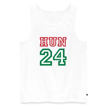 Hungary Magyarorszag Ungarn - Männer Premium Bio Tank Top - Weiß - Vorne - AI Model Male 178 light (178cm)