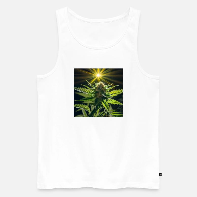 Cannabis 4 - Männer Premium Bio Tank Top - Weiß