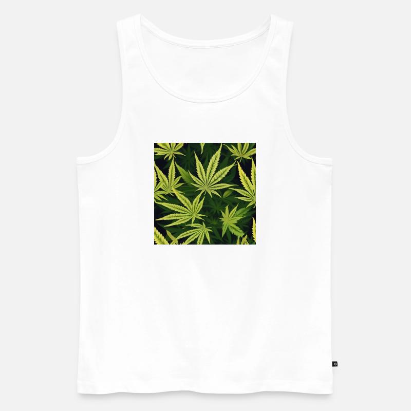 Cannabis 3 - Männer Premium Bio Tank Top - Weiß