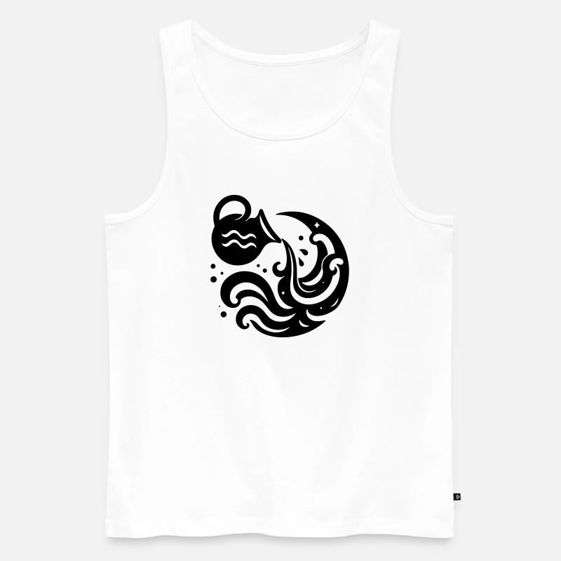 Wassermann - Männer Premium Bio Tank Top - Weiß