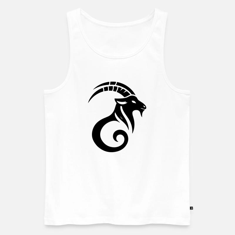 Steinbock 2 - Männer Premium Bio Tank Top - Weiß