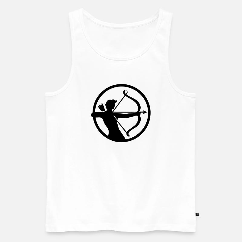 Schütze - Männer Premium Bio Tank Top - Weiß