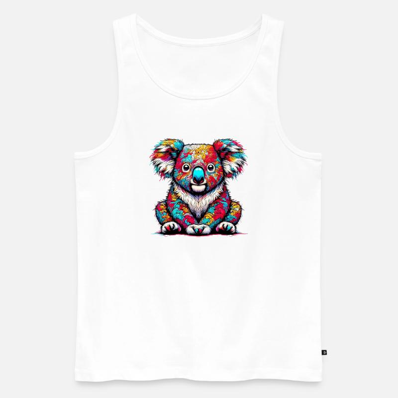 Koala - Männer Premium Bio Tank Top - Weiß