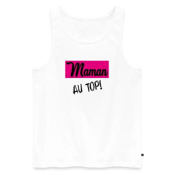 MAMA. OMA. MUTTERTAG - Männer Premium Bio Tank Top - Weiß - Vorne - AI Model Male 178 light (178cm)