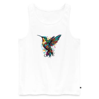 Colibri - Débardeur bio Premium Homme - blanc - Devant - Michal (187cm)