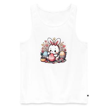 Easter preparations - Men's Premium Organic Tank Top - white - Front - AI Model Male 178 light (178cm)