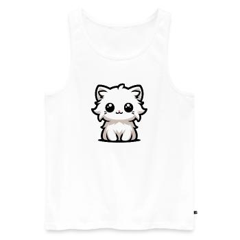 The Cutest Kitty - Men's Premium Organic Tank Top - white - Front - AI Model Male 178 light (178cm)