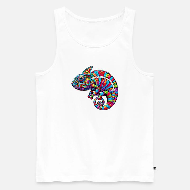 Chamäleon - Männer Premium Bio Tank Top - Weiß