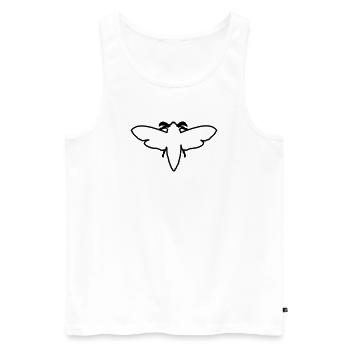 Motte 2 - Männer Premium Bio Tank Top - Weiß - Vorne - AI Model Male 178 light (178cm)