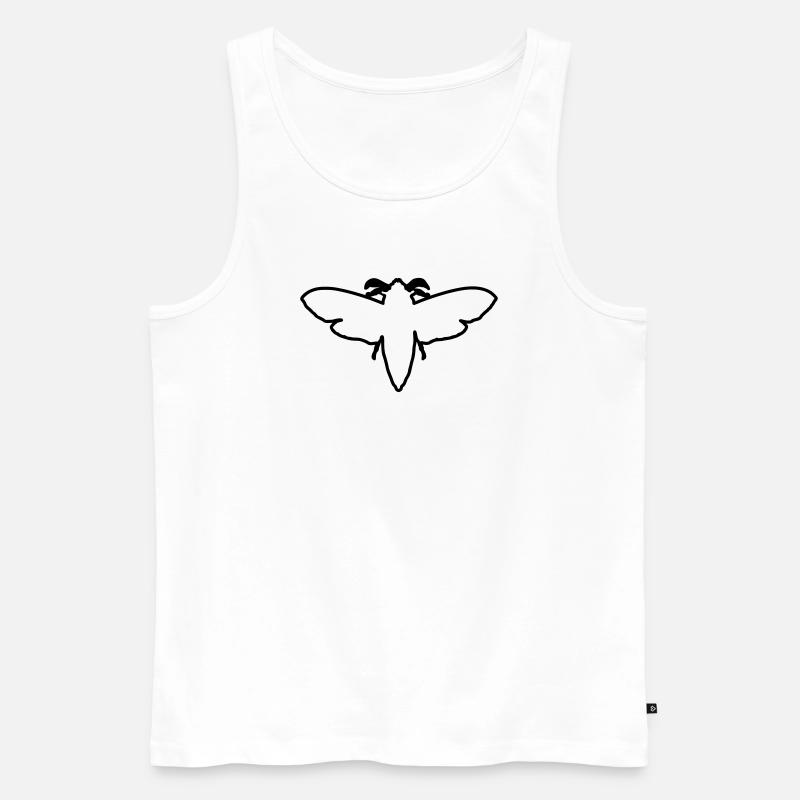 Moth 2 - Men's Premium Organic Tank Top - white