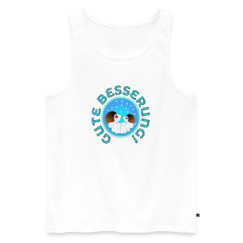 GUTE BESSERUNG PAARE - IGEL - Männer Premium Bio Tank Top - Weiß - Vorne - Michal (187cm)