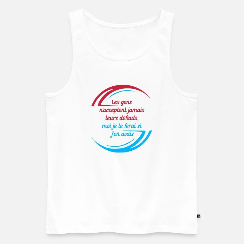 Die Fehler der Menschen - Männer Premium Bio Tank Top - Weiß