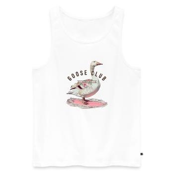 Goose Surfing T-Shirt Design - Men's Premium Organic Tank Top - white - Front - Michal (187cm)