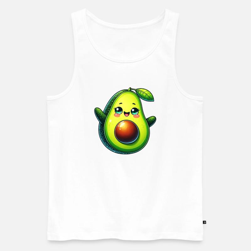 Avocado - Männer Premium Bio Tank Top - Weiß