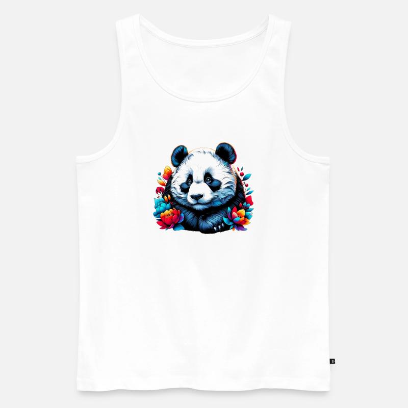 Panda - Débardeur bio Premium Homme - blanc