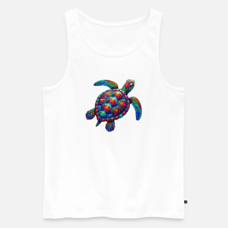 Schildkröte - Männer Premium Bio Tank Top - Weiß