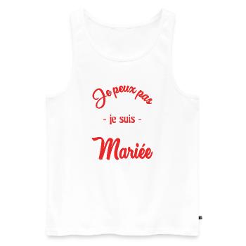 ICH KANN NICHT, ICH BIN VERHEIRATET - Männer Premium Bio Tank Top - Weiß - Vorne - Michal (187cm)
