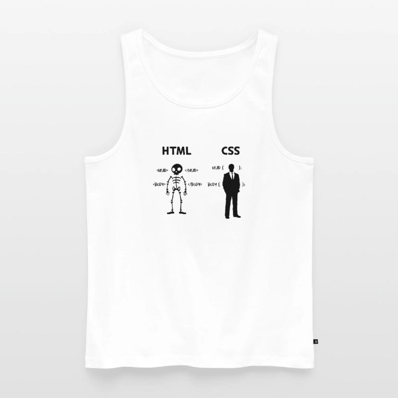 Développeur Programmeur Coden Code de script CSS Débardeur bio Premium Homme