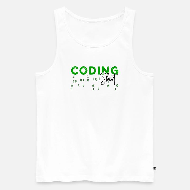 Coden Developer Programmierer Webentwickler Spruch - Männer Premium Bio Tank Top - Weiß