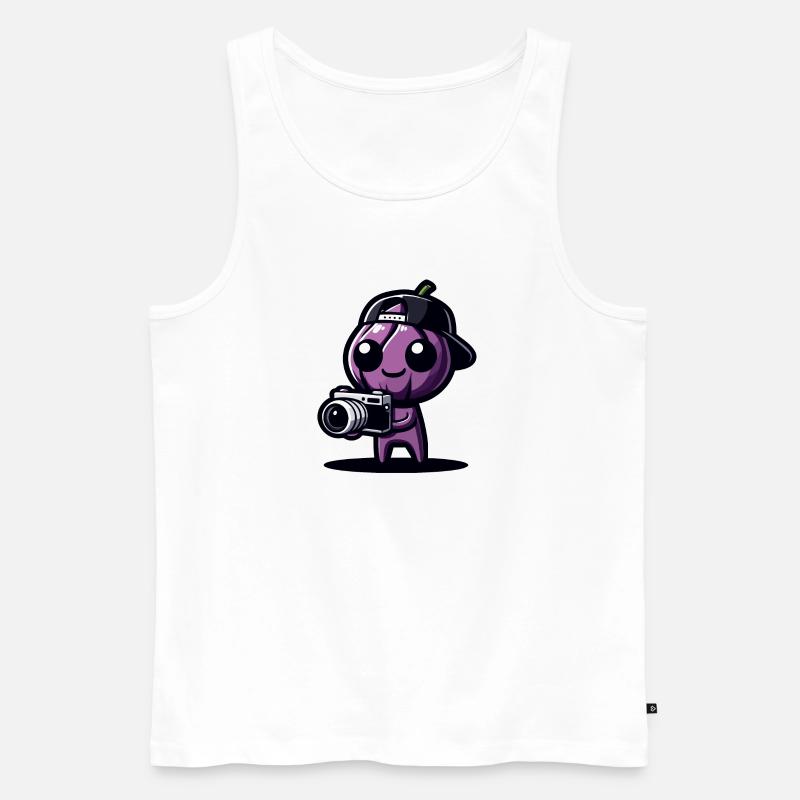 PicBerry der Shutterbug - Männer Premium Bio Tank Top - Weiß
