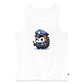 Patrouillenfreunde - Tapferer Igel - Männer Premium Bio Tank Top - Weiß - Vorne - AI Model Male 178 light (178cm)