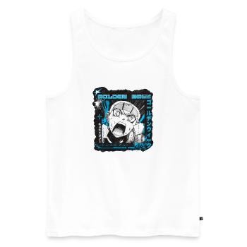 I survived Golden Week Japan - Männer Premium Bio Tank Top - Weiß - Vorne - AI Model Male 178 light (178cm)