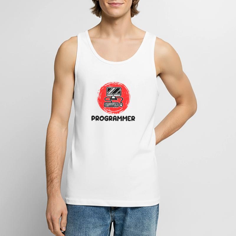 Développeur informatique Programmeur Code Scripting Débardeur bio Premium Homme