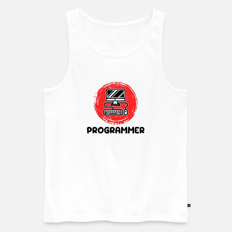 Computer Developer Programmierer Code Skripting - Männer Premium Bio Tank Top - Weiß