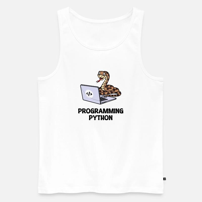 Developer Funny Sayings Programmer Computer - Men's Premium Organic Tank Top - white