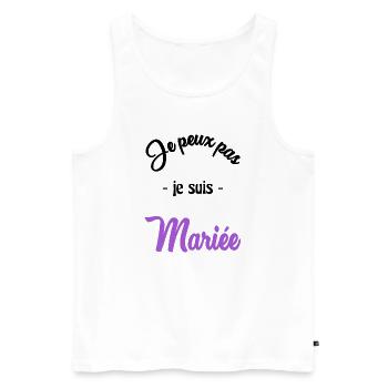 FUTURE MARIEE. EVJF. MARIEE. TEAM. TEAM MARIEE - Débardeur bio Premium Homme - blanc - Devant - AI Model Male 178 light (178cm)
