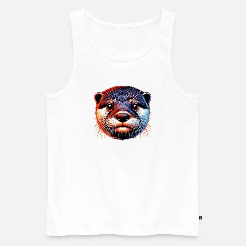 Otter - Männer Premium Bio Tank Top - Weiß
