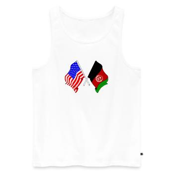 Flag USA flag Afghanistan - Men's Premium Organic Tank Top - white - Front - Michal (187cm)