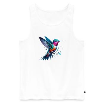 Colibri - Débardeur bio Premium Homme - blanc - Devant - Michal (187cm)