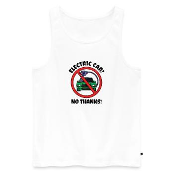 E-car Refueling Car Statement Gasoline Energy - Men's Premium Organic Tank Top - white - Front - Michal (187cm)