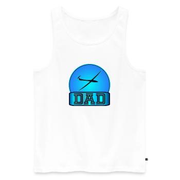Glider Dad - Men's Premium Organic Tank Top - white - Front - AI Model Male 178 light (178cm)
