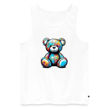 Orso orsacchiotto Teddy Bear - Men's Premium Organic Tank Top - white - Front - AI Model Male 178 light (178cm)