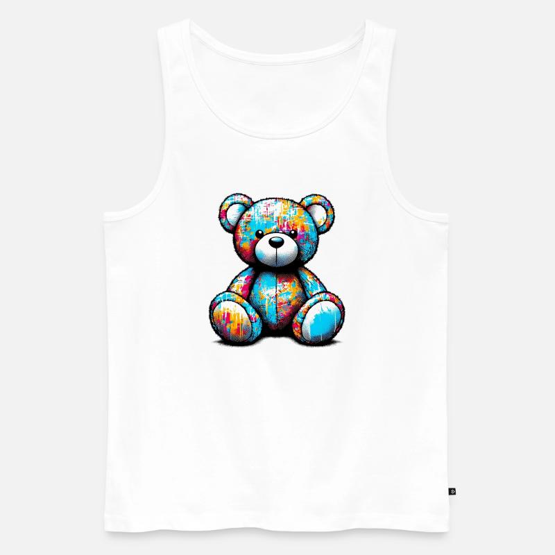 Orso orsacchiotto Teddybär - Männer Premium Bio Tank Top - Weiß