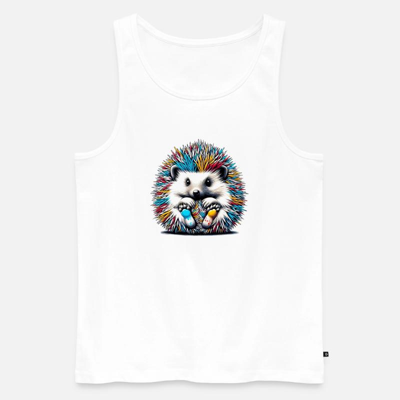 Igel - Männer Premium Bio Tank Top - Weiß