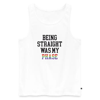 Mois de la fierté LGBT - Être hétéro était ma phase - Débardeur bio Premium Homme - blanc - Devant - Michal (187cm)